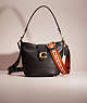 COACH®,RESTORED TALI BUCKET BAG,Smooth Leather,Medium,Brass/Black,Front View
