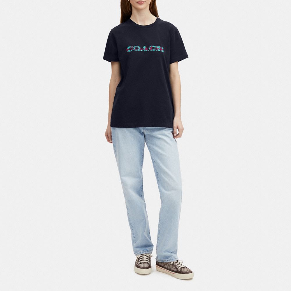 COACH®,ハウンドトゥース コーチ Tシャツ,トップス&ワンピース,