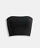 COACH®,SIGNATURE KNIT BANDEAU TOP,Wool/Silk,Black,Front View