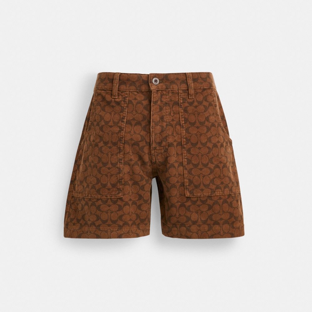 COACH®,Signature Corduroy Shorts,,Front View