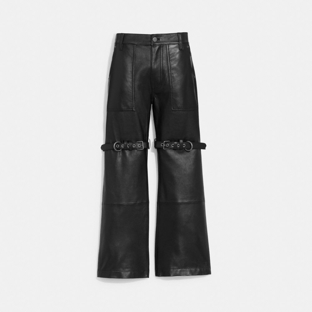 COACH®  Leather Trouser