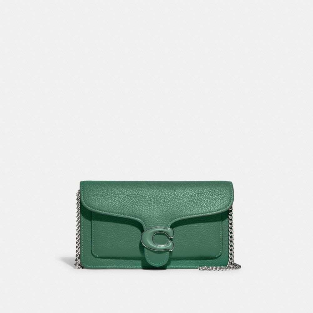 COACH Tabby Chain Small Leather Clutch