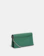COACH®,TABBY CHAIN CLUTCH,Polished Pebble Leather,Silver/Bright Green,Angle View