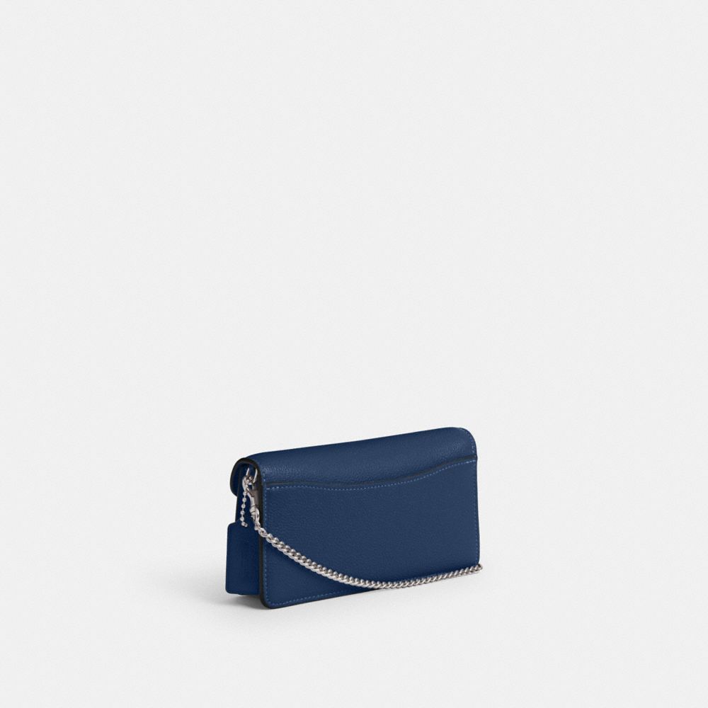 COACH®,Tabby Chain Clutch,Leather,Crossbody,Logo,Gusset,Silver Metal,Casual,,Angle View