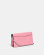 COACH®,TABBY CHAIN CLUTCH,Polished Pebble Leather,Mini,Silver/Flower Pink,Angle View