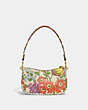 COACH®,SWINGER BAG 20 WITH FLORAL PRINT,Glovetanned Leather,Small,Brass/Ivory Multi,Back View