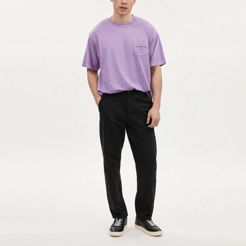 COACH®,GARMENT DYE CHINO PANTS,Black,Scale View