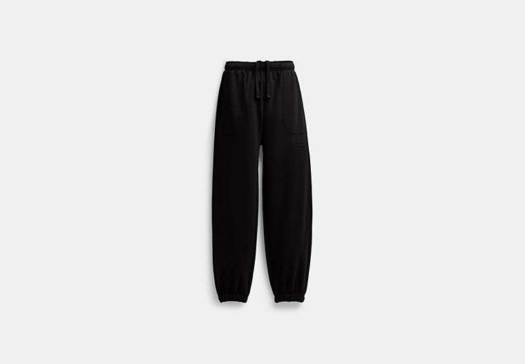 COACH®,ESSENTIAL SOLID JOGGERS,cotton,Black,Front View
