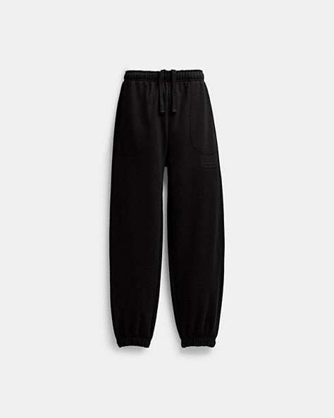 COACH®,ESSENTIAL SOLID JOGGERS,cotton,Black,Front View