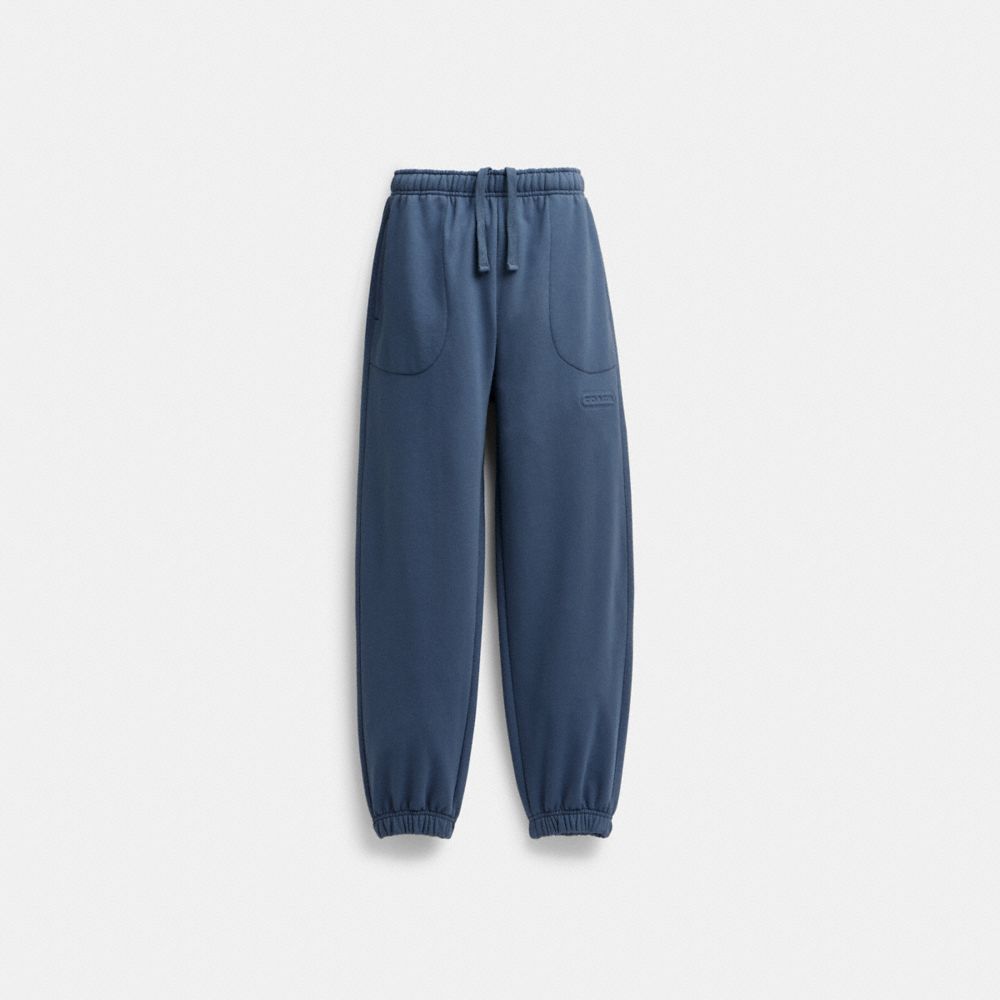 COACH®,PANTALON DE JOGGING UNI ESSENTIAL,coton,Bleu,Front View