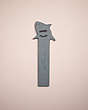 COACH®,REMADE SHARKY BOOKMARK,Small,Grey,Front View