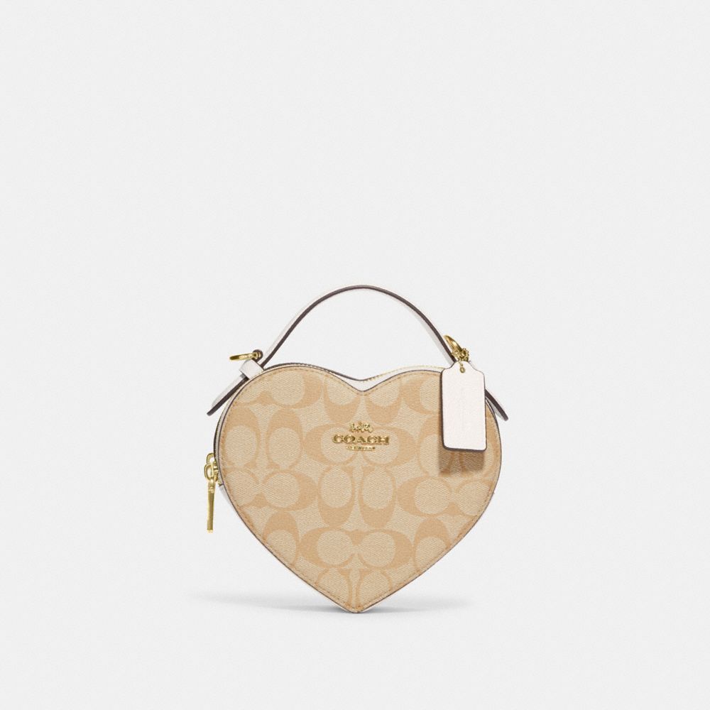 Coach Heart Crossbody in Signature Canvas