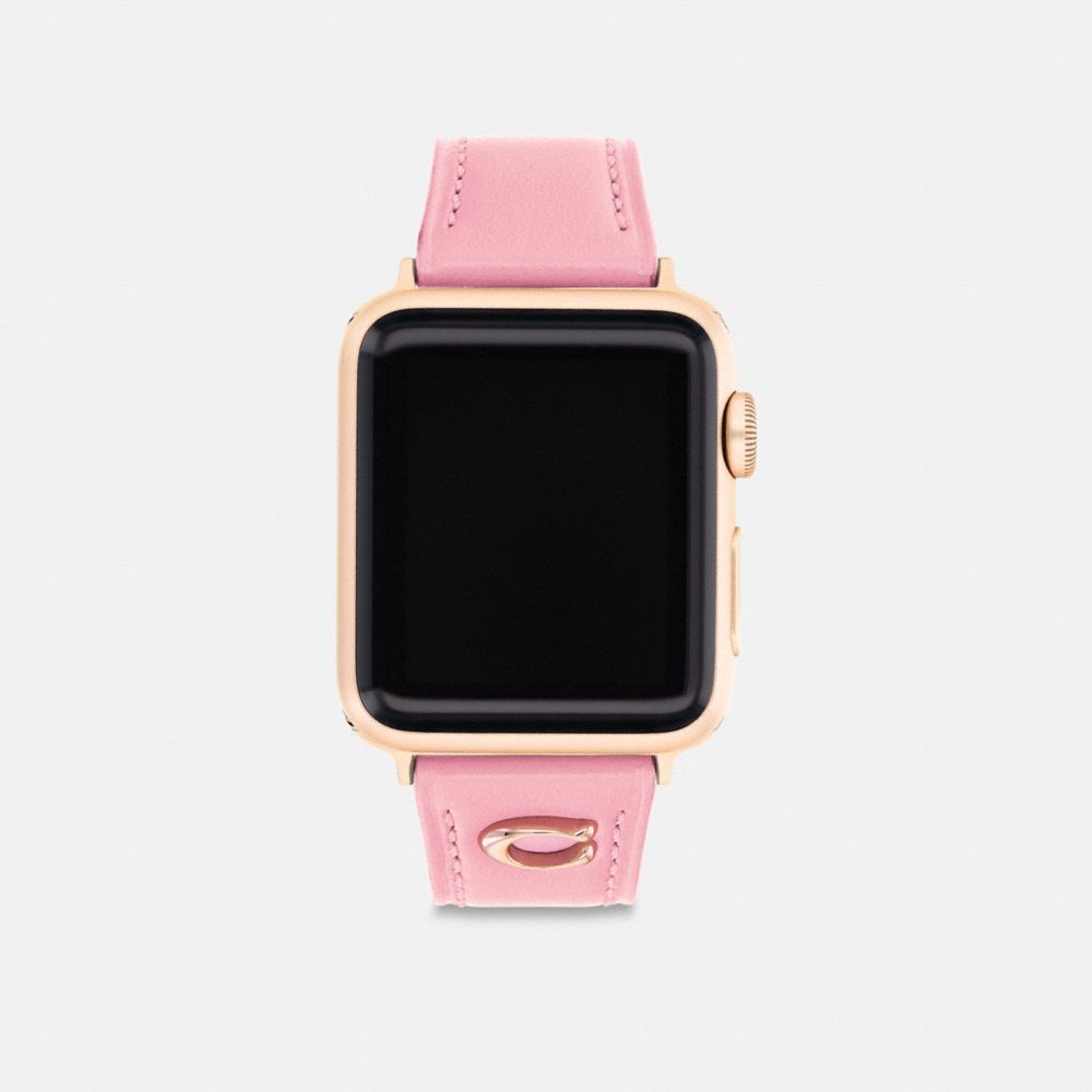 COACH®,APPLE WATCH® ストラップ・38MM/40MM/41MM,腕時計,ﾌﾗﾜｰ ﾋﾟﾝｸ