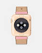 COACH®,APPLE WATCH® STRAP, 38MM, 40MM AND 41MM,Leather,Flower Pink,Back View