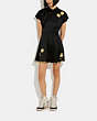COACH®,FLORAL 40'S DRESS WITH COLLAR,Floral,Black,Scale View