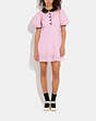 COACH®,GINGHAM DRESS WITH COLLAR,cotton,Pink/Multi,Scale View