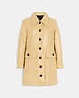COACH®,LEATHER TRENCH COAT,Leather,Tan,Front View