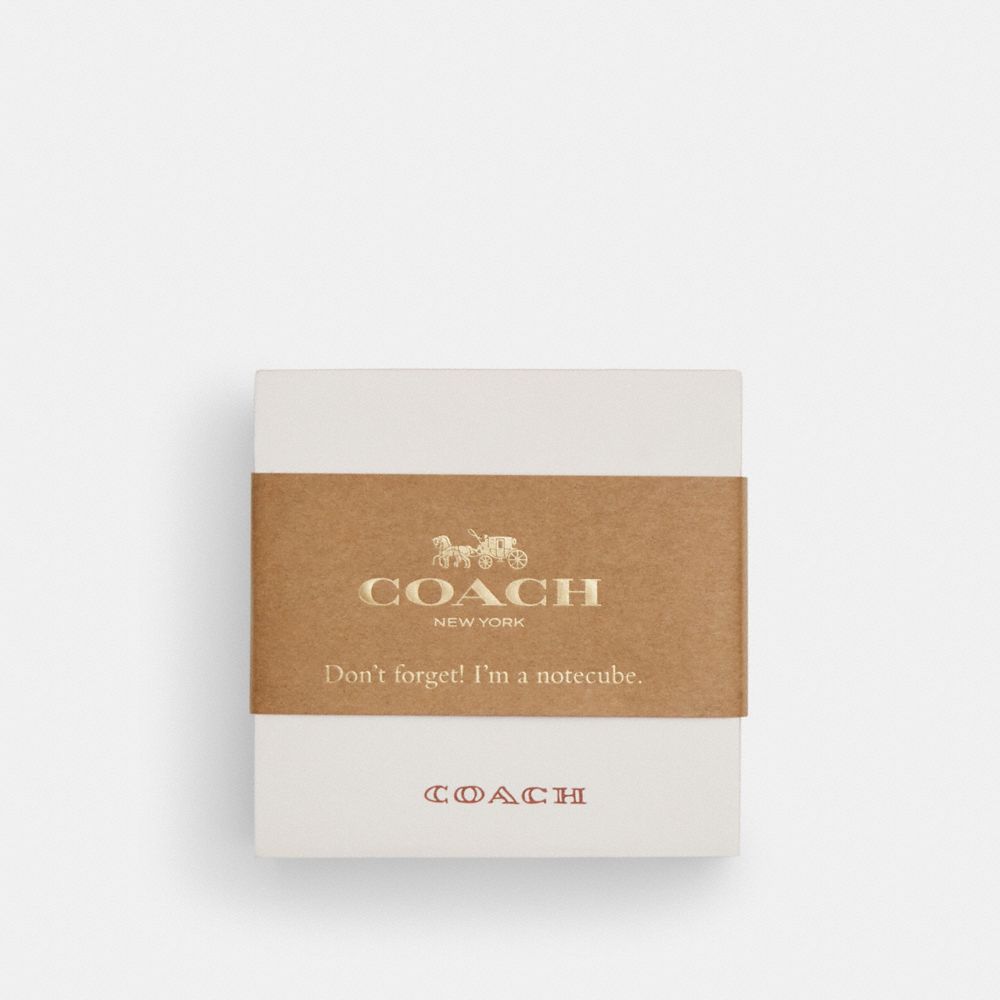 COACH®,NOTECUBE WITH FLORAL PRINT,Chalk Multi,Front View