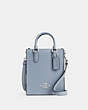 COACH®,MINI CABAS NORD SUD,Cuir,Sv/Brume gris,Front View