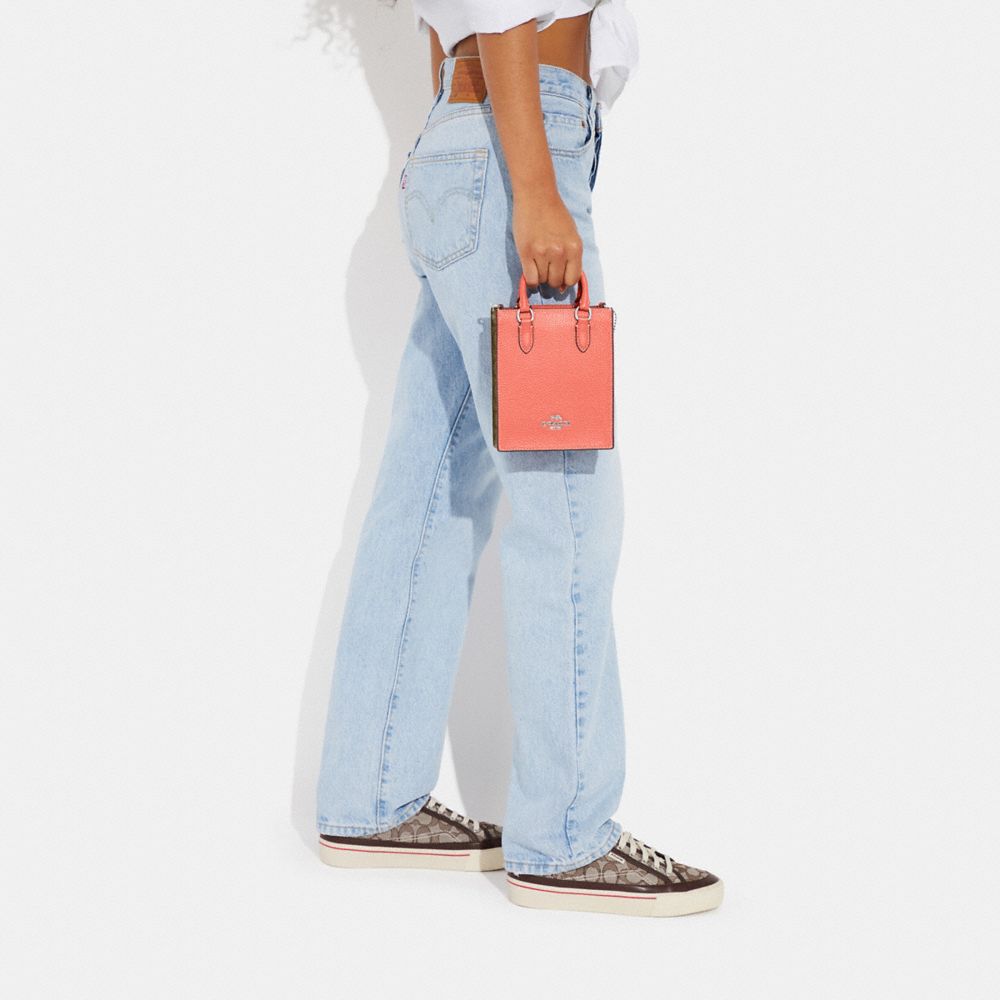 COACH®,Mini Tote With Signature Canvas,,Detail View