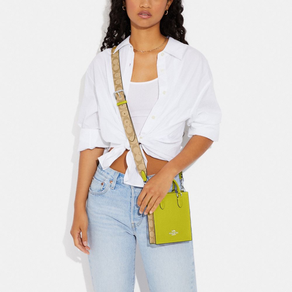 COACH®,Mini Tote With Signature Canvas,,Detail View