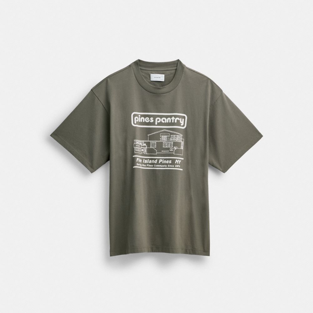 CoachT Shirt With Pines Pantry Graphic