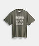 COACH®,T-SHIRT WITH PINES PANTRY GRAPHIC,cotton,Medium Grey,Front View