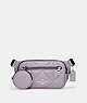 COACH®,ELIAS BELT BAG WITH PUFFY DIAMOND QUILTING,Leather,Medium,Silver/Mist,Front View
