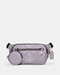 COACH®,ELIAS BELT BAG WITH PUFFY DIAMOND QUILTING,Leather,Medium,Silver/Mist,Front View