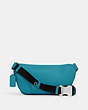 COACH®,ELIAS BELT BAG WITH PUFFY DIAMOND QUILTING,Leather,Medium,Silver/Teal,Back View