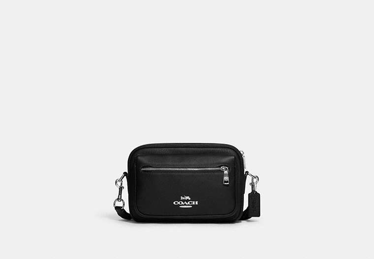 COACH®,ELIAS CROSSBODY,Silver/Black,Front View image number 0