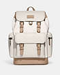 COACH®,SPRINT BACKPACK IN COLORBLOCK,Leather,X-Large,Office,Black Antique Nickel/Chalk/Steam,Front View