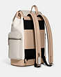 COACH®,SPRINT BACKPACK IN COLORBLOCK,Leather,X-Large,Office,Black Antique Nickel/Chalk/Steam,Angle View