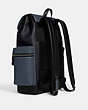 COACH®,SPRINT BACKPACK IN COLORBLOCK,Leather,X-Large,Office,Black Antique Nickel/Midnight Navy/Denim,Angle View