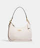 COACH®,TERI HOBO,Leather,Medium,Anniversary,Gold/Chalk,Front View