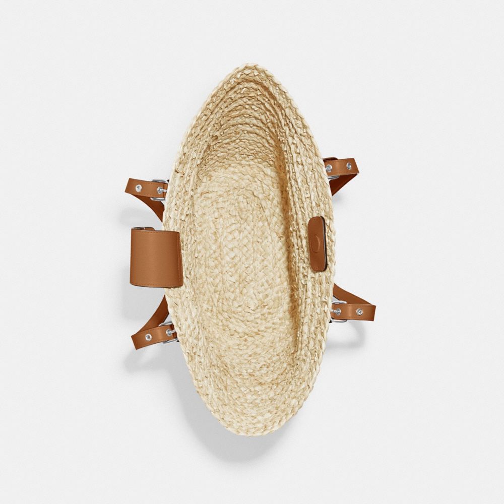 COACH®,ラージ トート,トートバッグ,ｼﾙﾊﾞｰ/ﾅﾁｭﾗﾙ/ﾗｲﾄ ｻﾄﾞﾙ