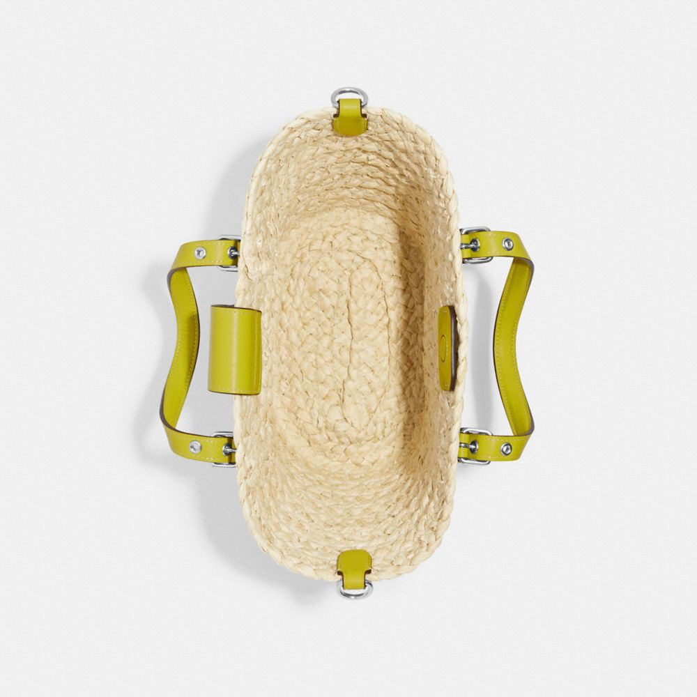 COACH®,スモール トート,トートバッグ,ｼﾙﾊﾞｰ/ﾅﾁｭﾗﾙ/ｷｰ ﾗｲﾑ