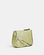 COACH®,NOLITA 15 WITH PUFFY DIAMOND QUILTING,Leather,Mini,Silver/Pale Lime,Angle View