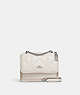 COACH®,MINI KLARE CROSSBODY WITH PUFFY DIAMOND QUILTING,Leather,Mini,Silver/Chalk,Front View