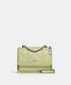 COACH®,MINI KLARE CROSSBODY WITH PUFFY DIAMOND QUILTING,Leather,Small,Silver/Pale Lime,Front View
