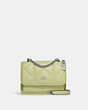 COACH®,MINI KLARE CROSSBODY WITH PUFFY DIAMOND QUILTING,Silver/Pale Lime,Front View