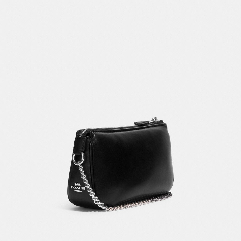 Coach Nolita 19 Wristlet in Pebble Leather Black : : Fashion