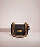 COACH®,RESTORED TROUPE CROSSBODY,Leather,Brass/Black,Front View