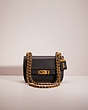 COACH®,RESTORED TROUPE CROSSBODY,Leather,Brass/Black,Front View