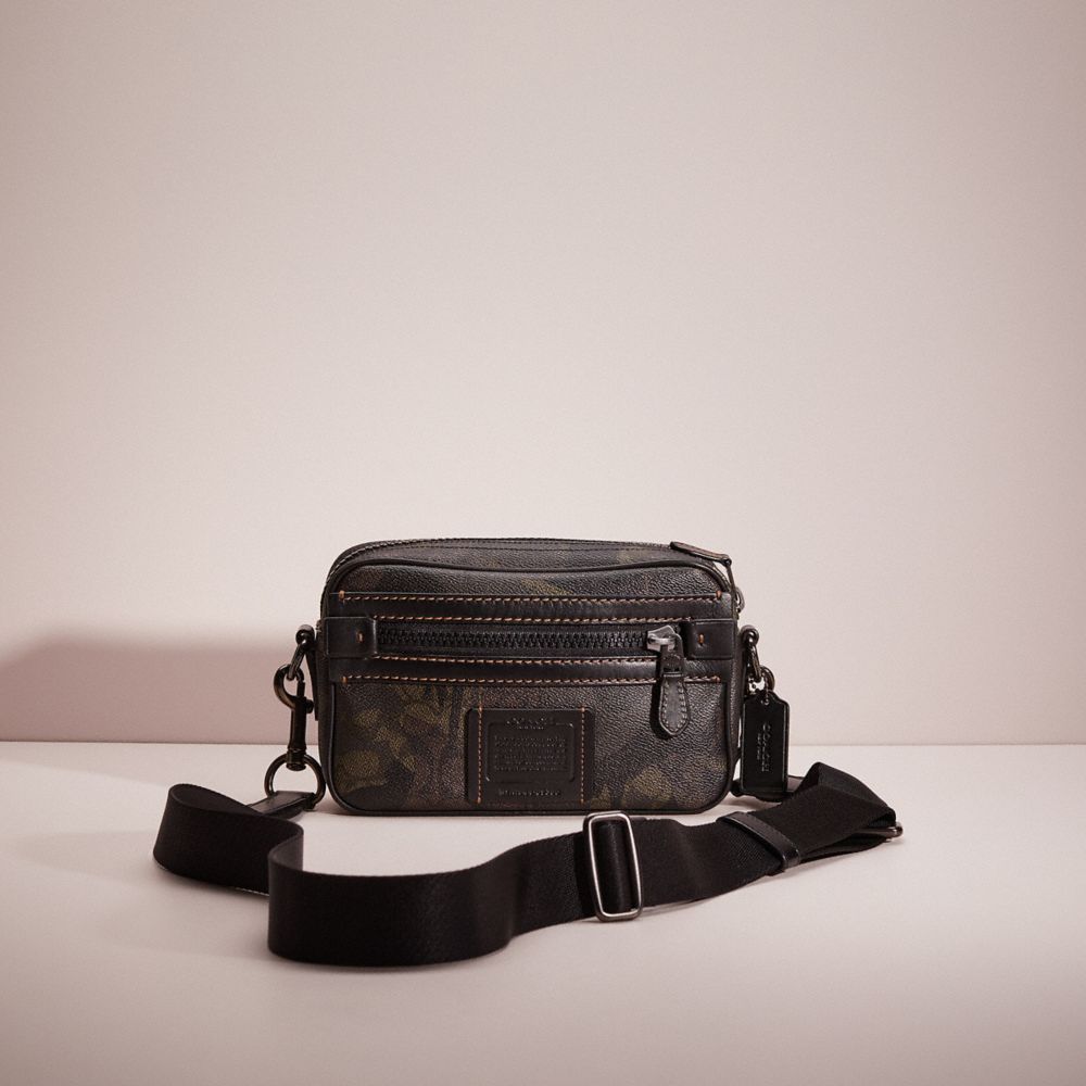 Restored Academy Crossbody In Signature Canvas With Camo Print