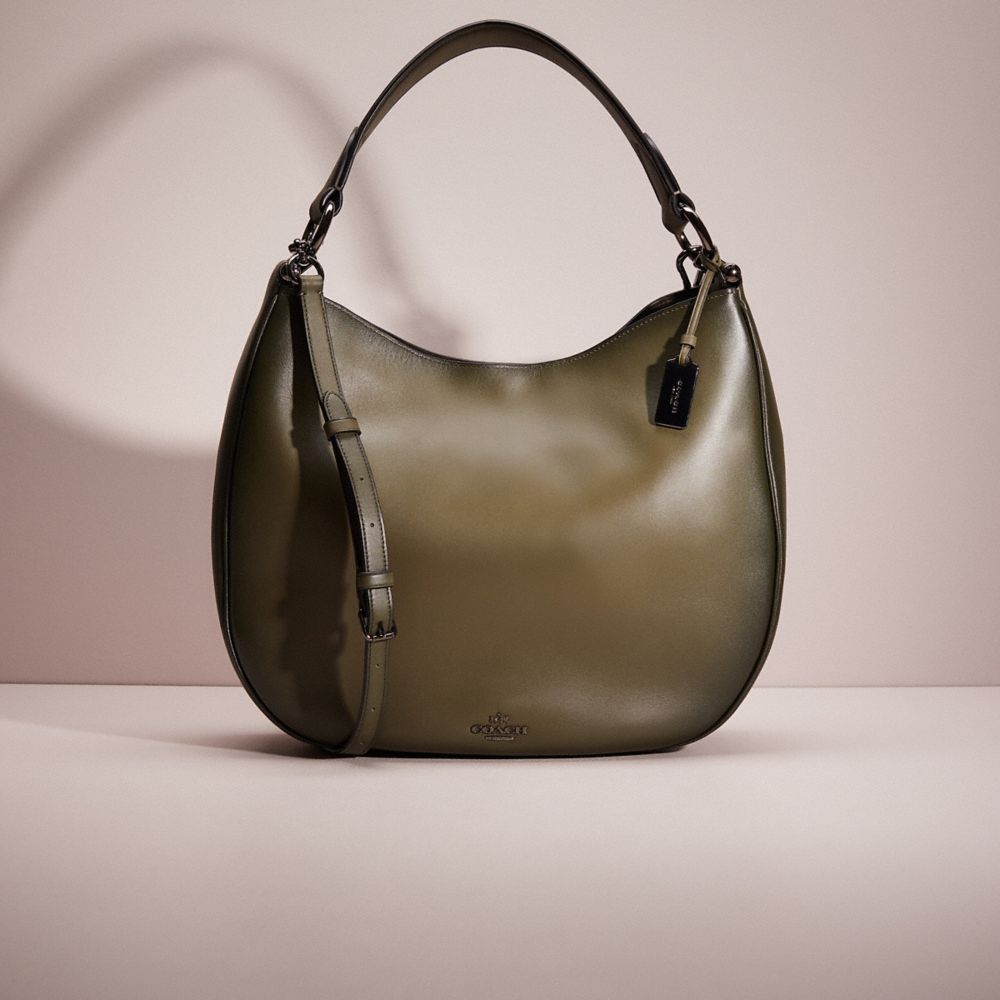 COACH®,RESTORED MAE HOBO,Gunmetal/Surplus,Front View