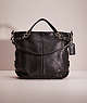 COACH®,RESTORED BROOKE DUFFLE,Silver/Black,Front View