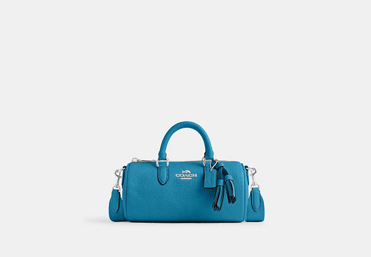 COACH®,LACEY CROSSBODY,Leather,Silver/Electric Blue,Front View