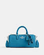 COACH®,LACEY CROSSBODY,Leather,Small,Silver/Electric Blue,Front View