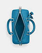 COACH®,LACEY CROSSBODY,Leather,Silver/Electric Blue,Inside View,Top View